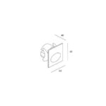 Balise LED Extérieure 2.2W Encastrable au Mur Square Ovale LEDS-C4 05-E016-14-CM – Image 2
