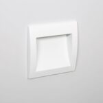 Balise LED Extérieure 4W Encastrable Carrée Blanche en Aluminium Natt Blanc neutre 4000K