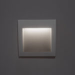 Balise encastrable murale carrée blanche aluminium IP65 – Image 3