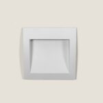 Balise encastrable murale carrée blanche aluminium IP65 – Image 4