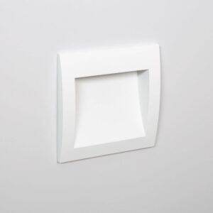 Balise LED Extérieure 4W Encastrable Carrée Blanche en Aluminium Natt Blanc neutre 4000K