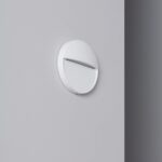 Balise LED Extérieure Murale 4W en Saillie Ronde Jade Blanche