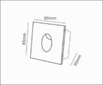 Balise d'extérieur LED encastrable carrée blanche aluminium – Image 8