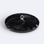 Cloche LED industrielle UFO noire aluminium suspension – Image 5