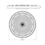 Cloche LED industrielle UFO noire aluminium suspension – Image 7
