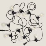 Guirlande Extérieure avec Ampoules LED B22 Filament G95 10 m IP44 Noir