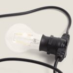Guirlande lumineuse extérieure 10 m noire IP44 - 10 douilles B22 – Image 11