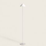 Lampadaire LED Portable pour Extérieur avec Batterie USB Rechargeable Métal Kivuli Blanc