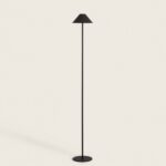 Lampadaire LED Portable pour Extérieur avec Batterie USB Rechargeable Métal Kivuli Noir