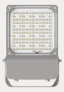 Projecteur LED extérieur carré gris aluminium dimmable 0-10V