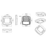 Spot LED Canopy Spécial Stations-service LUMILEDS 150 lm/W SOSEN Dimmable 0-10 V 100 W 15000 lm – Image 6