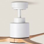 Ventilateur de Plafond LED Extérieur Mersin Blanc Bois 132cm Moteur DC – Image 4