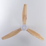 Ventilateur de Plafond LED Extérieur Mersin Blanc Bois 132cm Moteur DC – Image 7