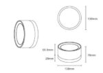 Applique murale extérieure ronde LED blanche aluminium IP65 – Image 10