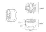 Applique murale extérieure ronde aluminium ambre LED – Image 10