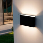 Applique Murale Extérieure LED Éclairage Double Face Aluminium Luming Blanc chaud 2700K Noir 12 W 90 mm x 30 mm x 175 mm ↔17 cm 100 lm/W – Image 2