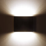 Applique Murale Extérieure LED Éclairage Double Face Aluminium Luming II Blanc chaud 2700K Noir 6 W 90 mm x 115 mm x 30 mm ↔11 cm 84 lm/W – Image 3