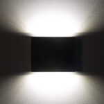 Applique Murale Extérieure LED Éclairage Double Face Aluminium Luming II Sélectionnable (chaud-neutre) 2700K - 3300K - 4000K Noir 6 W 90 mm x 115 mm x 30 mm ↔11 cm 84 lm/W – Image 4