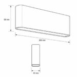 Applique Murale Extérieure LED Éclairage Double Face Aluminium Luming Sélectionnable (chaud-neutre) 2700K - 3300K - 4000K Blanc 20 W 98 mm x 40 mm x 300 mm ↔30 cm – Image 8
