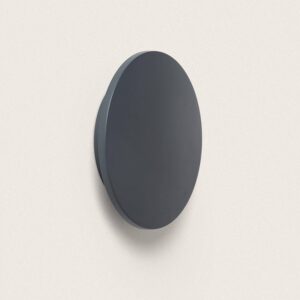 Applique murale extérieure LED ronde aluminium anthracite Ø18 cm
