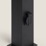 Balise extérieure sur pied 74 cm noire avec prise étanche Schuko – Image 17