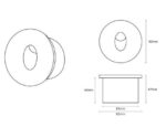 Balise murale encastrable LED extérieure blanche ovale aluminium – Image 7