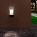 Balise Extérieure LED 3W Saillie Murale Rectangulaire Nilsa Blanc neutre 4000K Blanc – Image 2