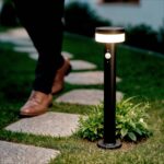 Balise solaire sur pied 50 cm noir inox détecteur PIR – Image 7