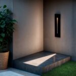 Balise Murale Extérieure LED 3W Encastrable Aluminium Rectangulaire Noire Wabi Linear – Image 2