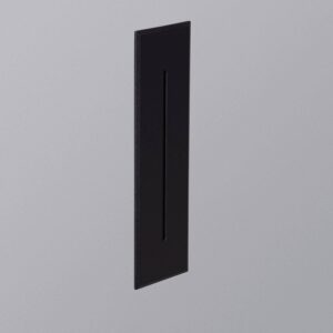 Balise Murale Extérieure LED 3W Encastrable Aluminium Rectangulaire Noire Wabi Linear