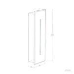 Balise Murale Extérieure LED 3W Encastrable Aluminium Rectangulaire Noire Wabi Linear – Image 8