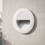 Balise encastrable LED murale ronde blanche aluminium extérieure – Image 6