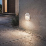 Balise encastrable LED murale ronde blanche aluminium extérieure – Image 7