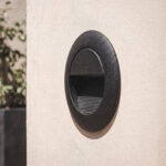 Balise murale encastrée ronde noire en aluminium LED extérieure – Image 7