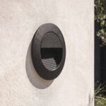 Balise murale extérieure encastrable LED ronde noire aluminium – Image 7