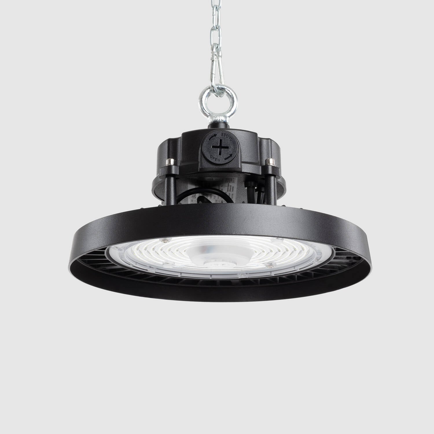 Cloche LED Industrielle UFO HBD Evo LUMILEDS 170 lm/W LIFUD Dimmable 0-10V 90º Blanc froid 5000K 100 W 180 mm x Ø248 mm 300 mA-500 mA 17000 lm 195 17000 lm - 12000 lm - 9000 lm 1.3 kg 120 W 100 W - 80 W - 60 W 180 V-260 V Sans capteur Cloche LED Industrielle UFO HBD Evo LUMILEDS 170 lm/W LIFUD Dimmable 0-10V 90º Blanc froid 5000K 100 W 180 mm x Ø248 mm 300 mA-500 mA 17000 lm 195 17000 lm - 12000 lm - 9000 lm 1.3 kg 120 W 100 W - 80 W - 60 W 180 V-260 V Sans capteur