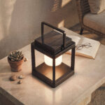 Lampe nomade carrée LED noire mate, solaire et USB rechargeable – Image 6