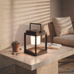 Lampe nomade carrée LED noire mate, solaire et USB rechargeable – Image 7