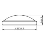 Plafonnier extérieur LED rond chromé IP44 PC/métal – Image 3