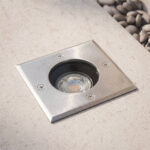 Spot encastrable sol carré inox argenté pour ampoule GU10 – Image 19