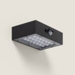Applique Murale Extérieure LED 3W Éclairage Double Face avec Capteur PIR Karl Solaire Blanc chaud 3000K Noir