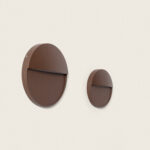 Applique murale extérieure LED ronde brun aluminium saillie – Image 14
