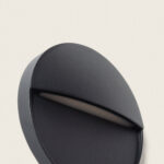 Applique murale extérieure ronde LED aluminium noire – Image 11