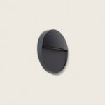 Balise Murale Extérieure LED 3W Saillie Rond Jade Sélectionnable (chaud-neutre) 2200K - 3000K - 4000K Noir