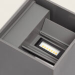 Applique Murale Extérieure LED 6W Éclairage Double Face Eros Blanc neutre 4000K Gris – Image 4