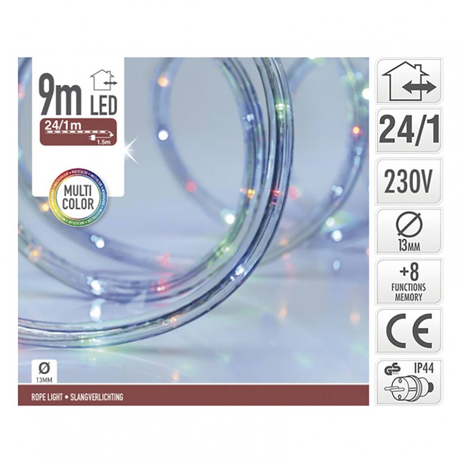 Gaine LED Extérieure Ronde RBG 8 Modes 9m Gaine LED Extérieure Ronde RBG 8 Modes 9m