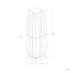 Lampadaire solaire extérieur rotin naturel rechargeable – Image 16