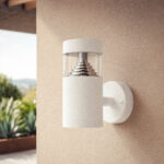 Applique murale extérieure LED cylindrique blanche acier inox – Image 10