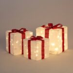 Lot 3 boîtes cadeaux LED blanc et rouge tissu métal IP44 – Image 13