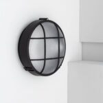 Plafonnier Extérieur Rond à Grille Hublot Ø220 mm